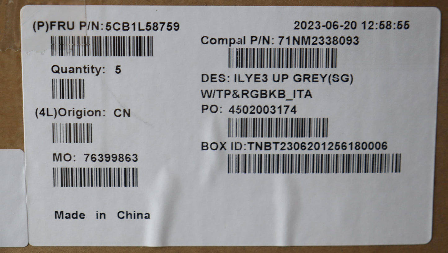 Lenovo Cover Upper Case Assembly Ita - 5CB1L58759