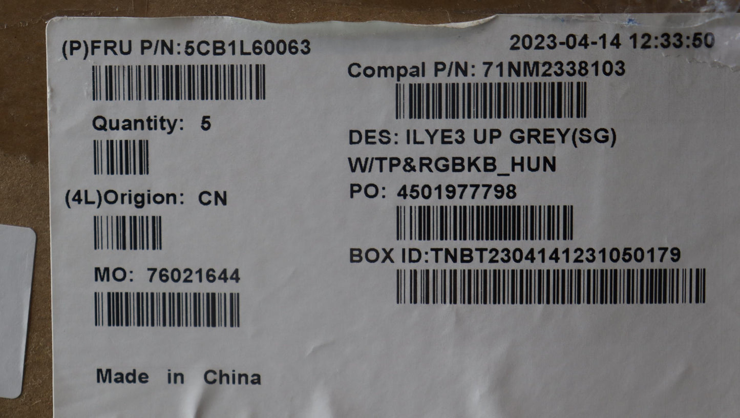 Lenovo Cover Upper Case Assembly Hun - 5CB1L60063