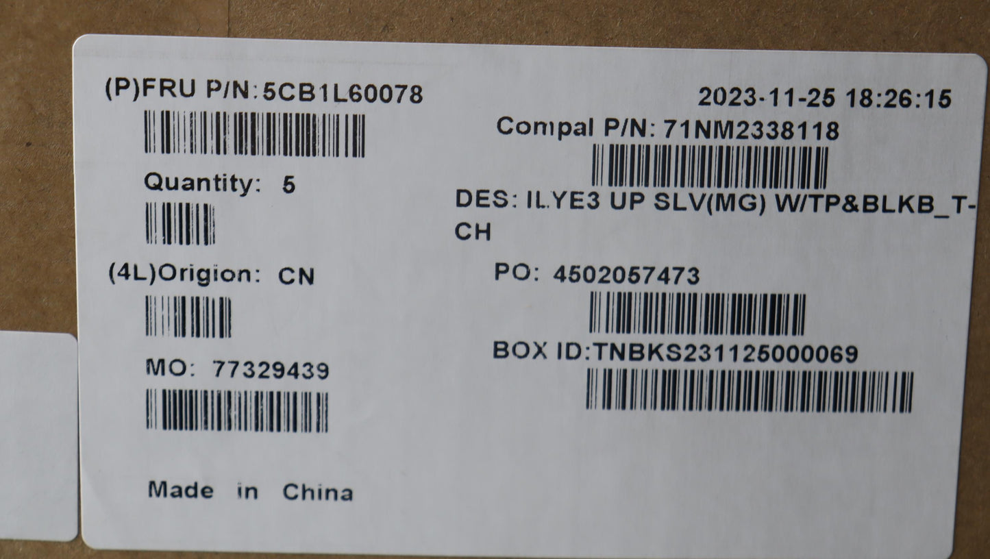 Lenovo Cover Upper Case Assembly Tc C - 5CB1L60078