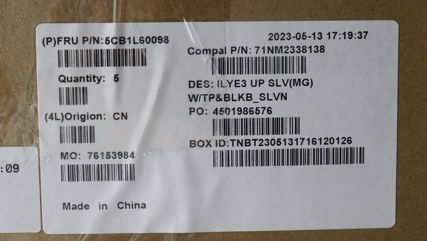 Lenovo Cover Upper Case Assembly Slv - 5CB1L60098
