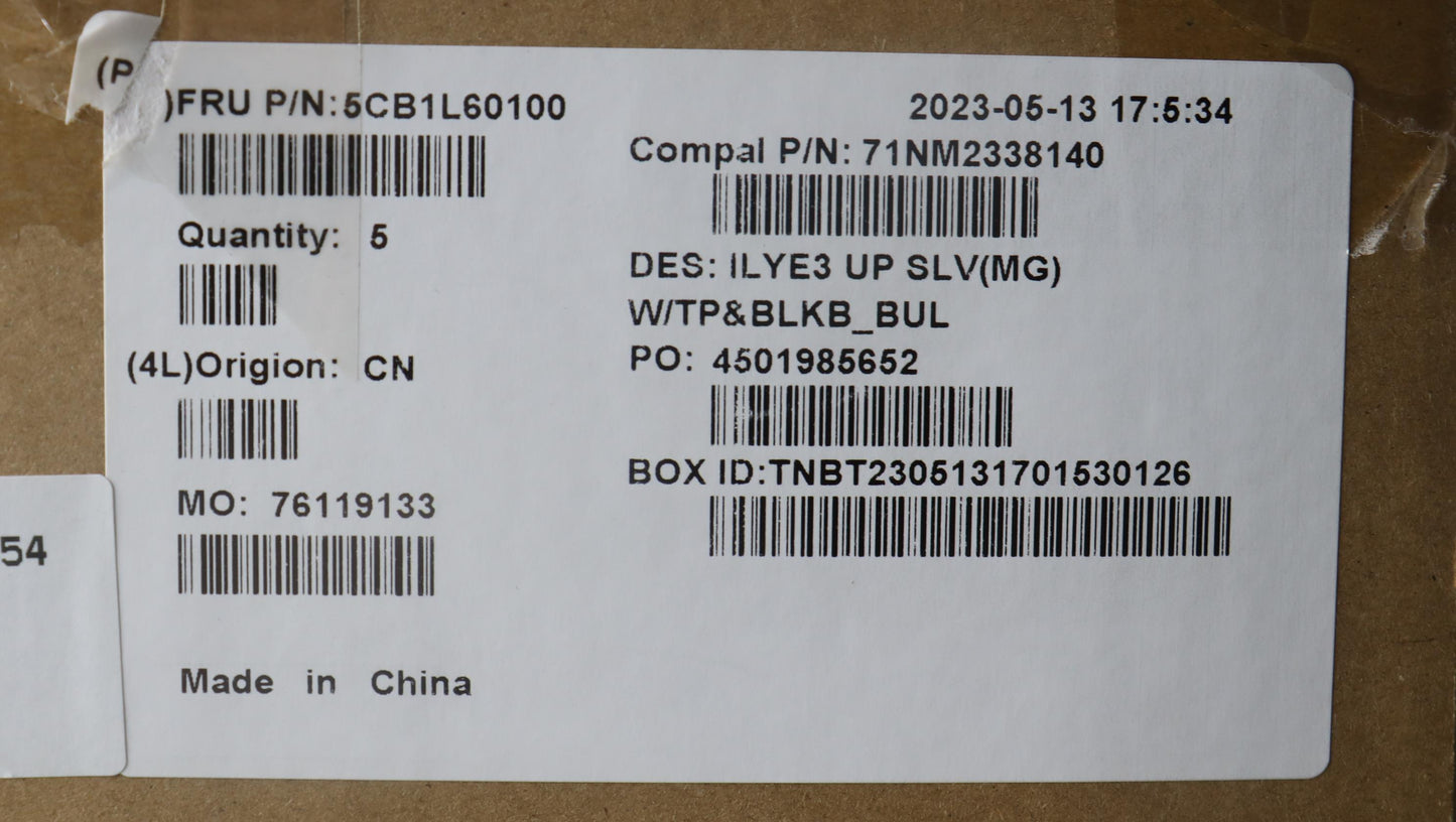 Lenovo Cover Upper Case Assembly Bul - 5CB1L60100