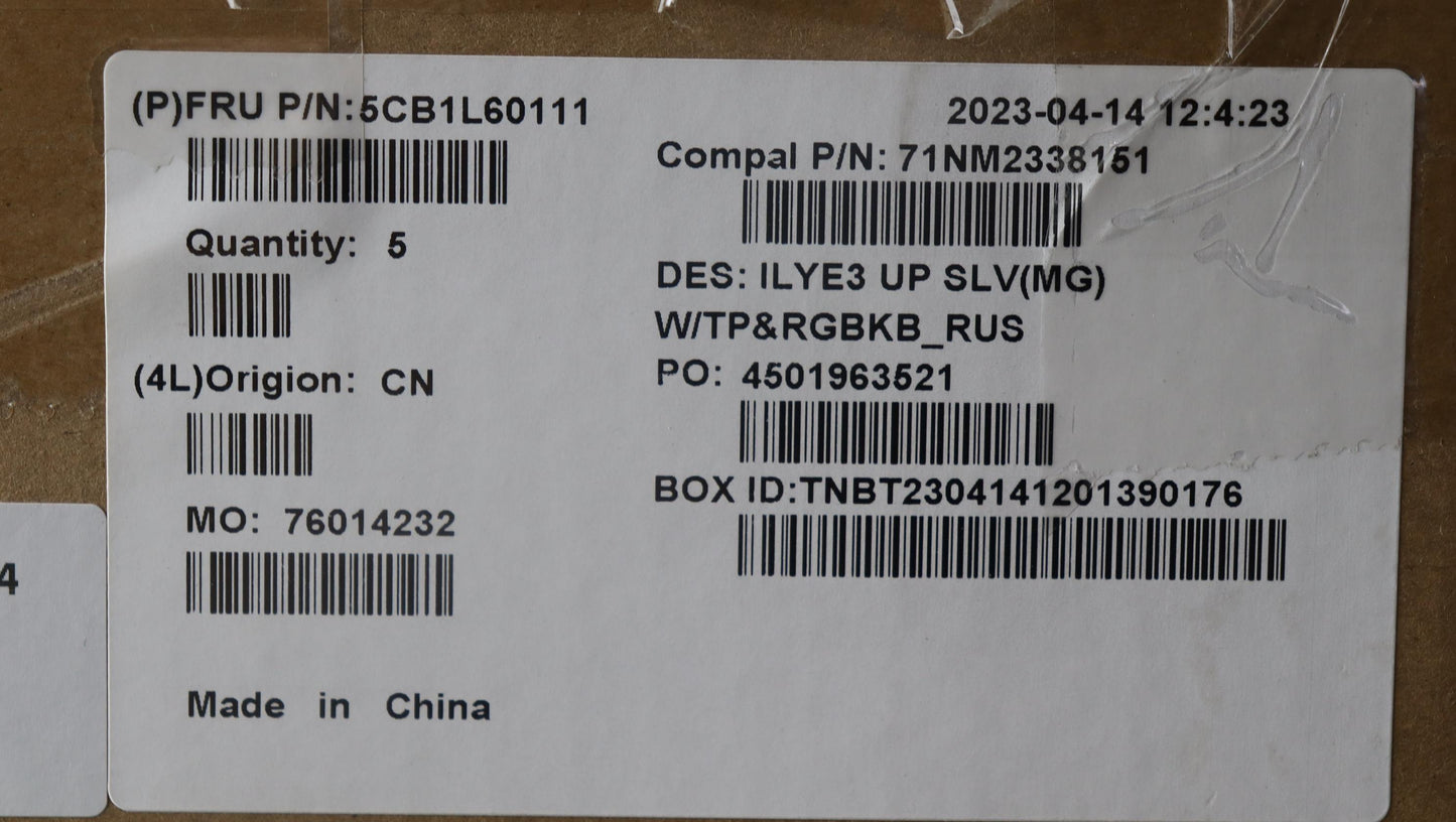 Lenovo Cover Upper Case Assembly Rus - 5CB1L60111