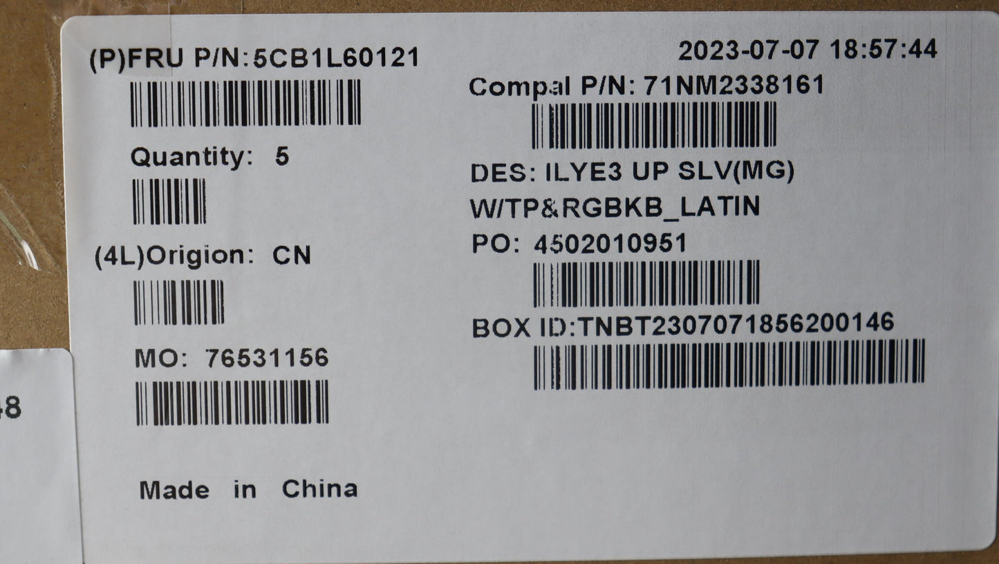 Lenovo Cover Upper Case Assembly La S - 5CB1L60121
