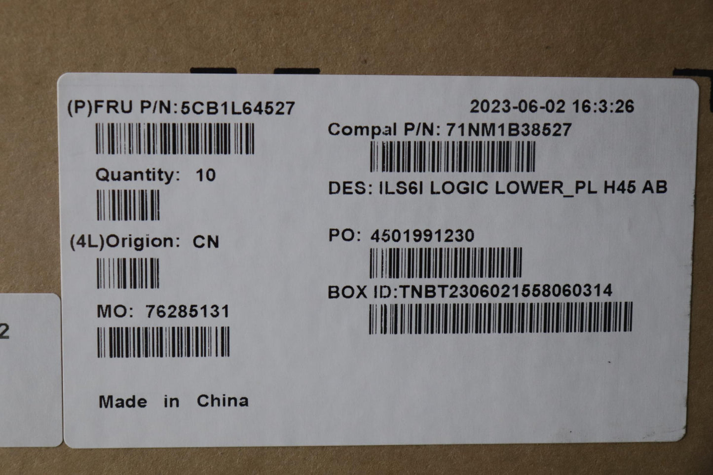 Lenovo Cover Lower Case C 82Xf Pl H45 - 5CB1L64527