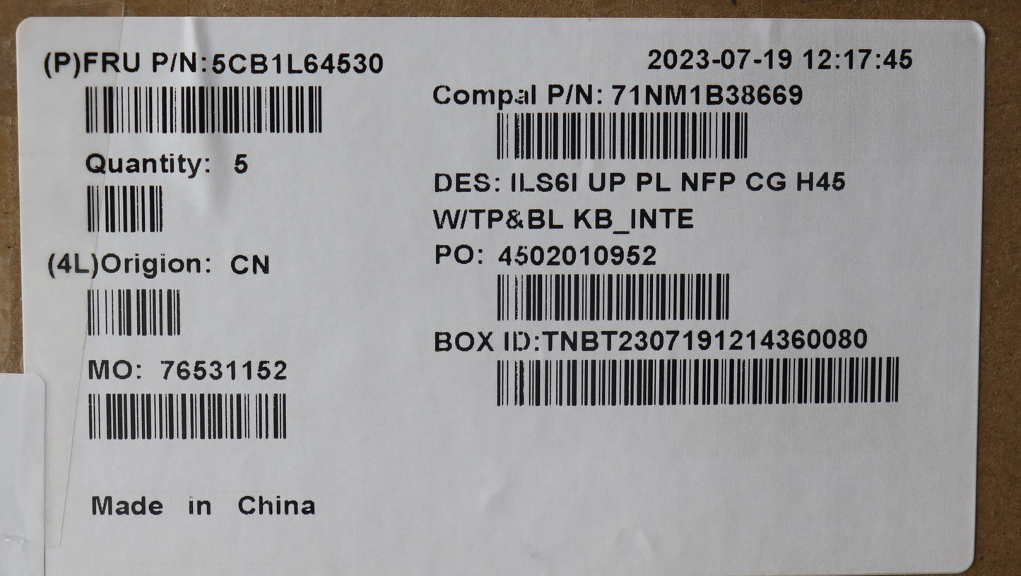 Lenovo Cover Upcase_Euroeng C82Xf Nfp - 5CB1L64530