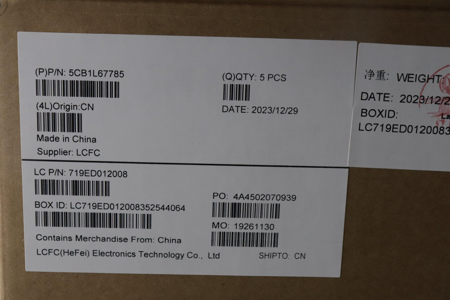 Lenovo Cover Upper Case Assembly Kor - 5CB1L67785