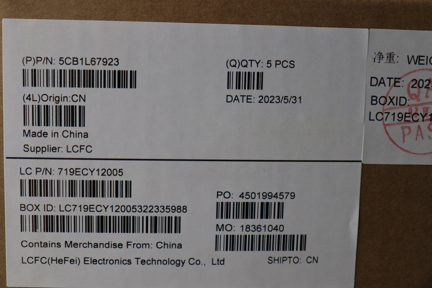 Lenovo Cover Upper Case Assembly Euro - 5CB1L67923