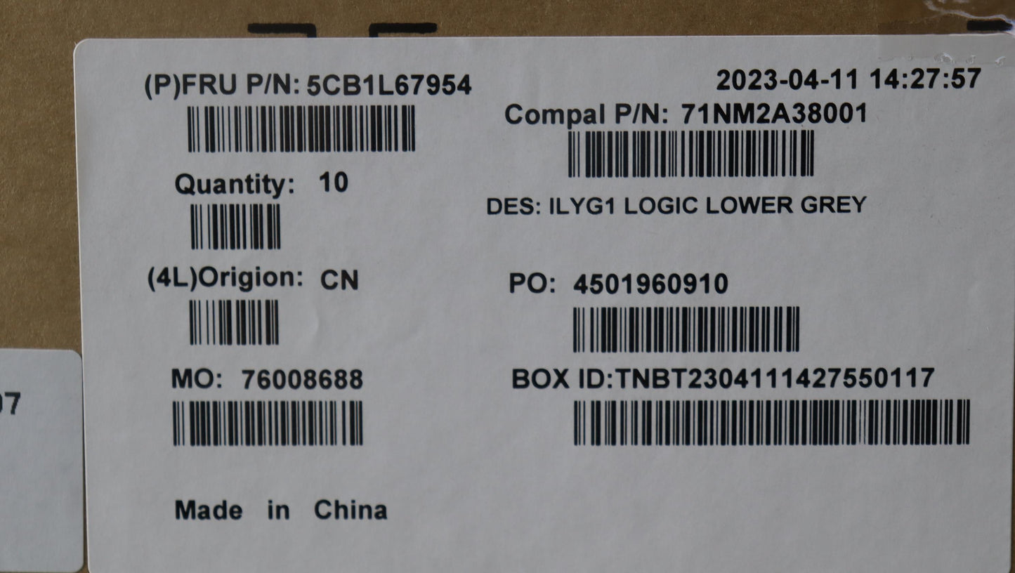 Lenovo Cover Lower Case C 82Y3 Grey - 5CB1L67954
