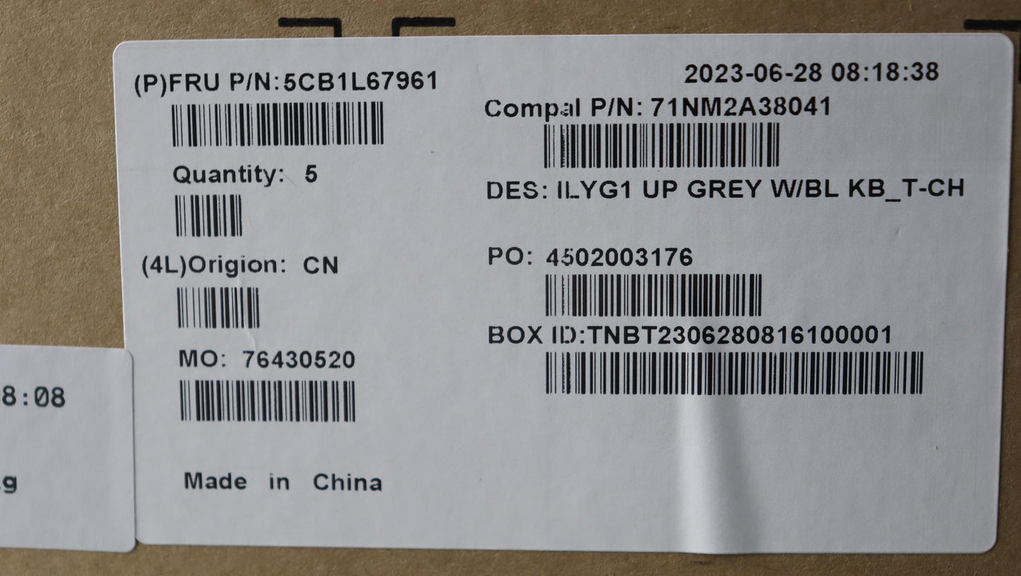 Lenovo Cover Upper Case Assembly Tc C - 5CB1L67961