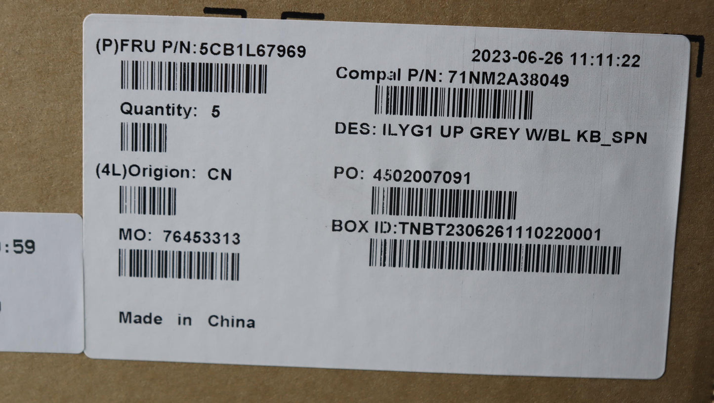 Lenovo Cover Upper Case Assembly Spa - 5CB1L67969