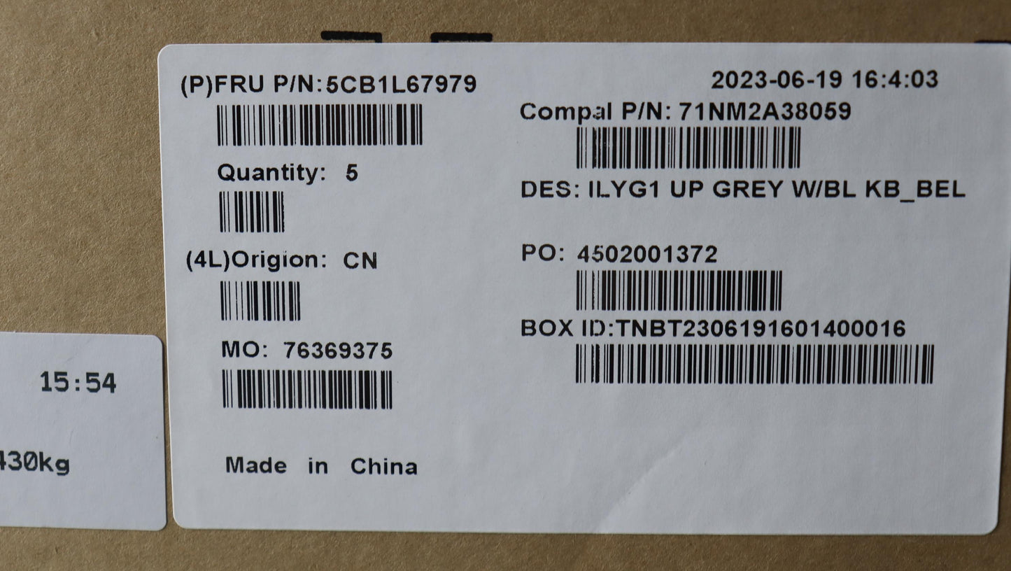 Lenovo Cover Upper Case Assembly Bel - 5CB1L67979