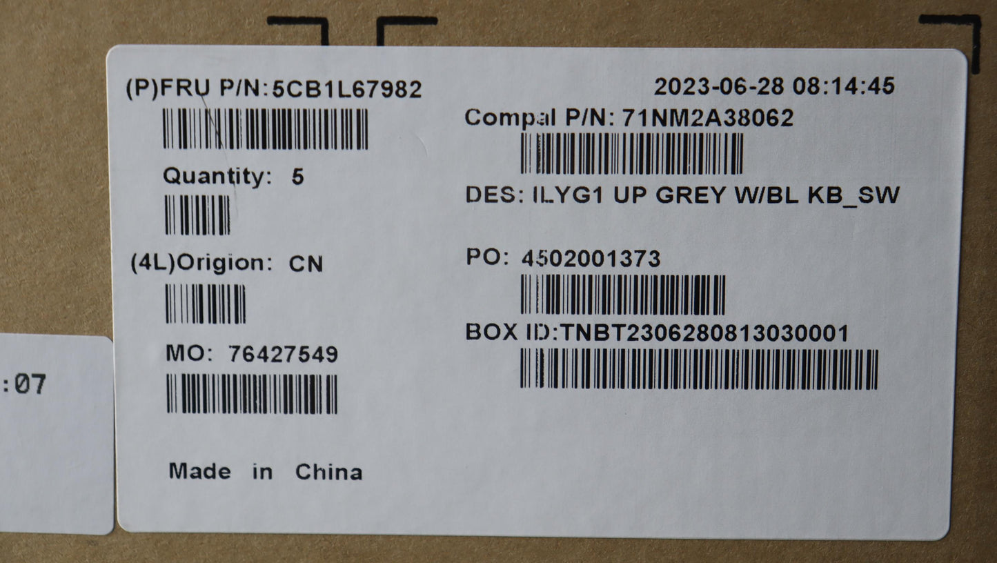 Lenovo Cover Upper Case Assembly Sws - 5CB1L67982