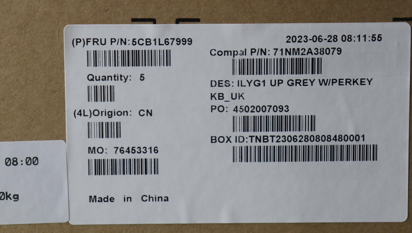 Lenovo Cover Upper Case Assembly Uke - 5CB1L67999