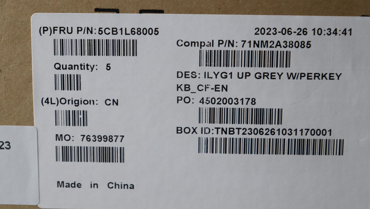 Lenovo Cover Upper Case Assembly Fra/ - 5CB1L68005
