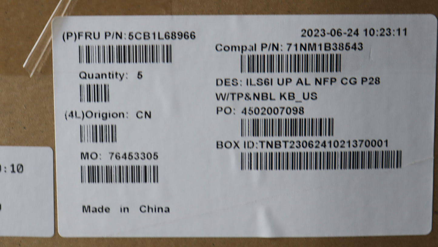 Lenovo Cover Upcase_Eng C82Xf Nfp Cg - 5CB1L68966