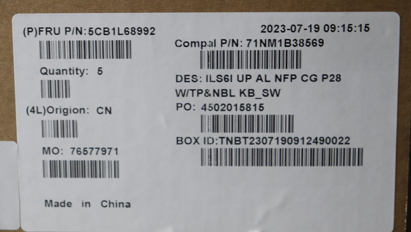 Lenovo Cover Upcase_Sws C82Xf Nfp Cg - 5CB1L68992