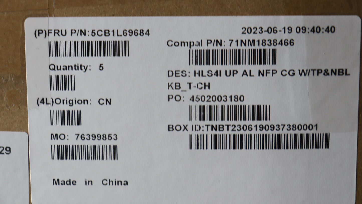 Lenovo Cover Uppercase_Tc C82Xd Nfp C - 5CB1L69684