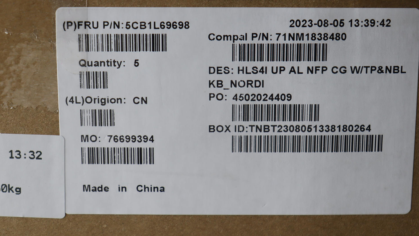 Lenovo Cover Upcase_Nordic C82Xd Nfp - 5CB1L69698
