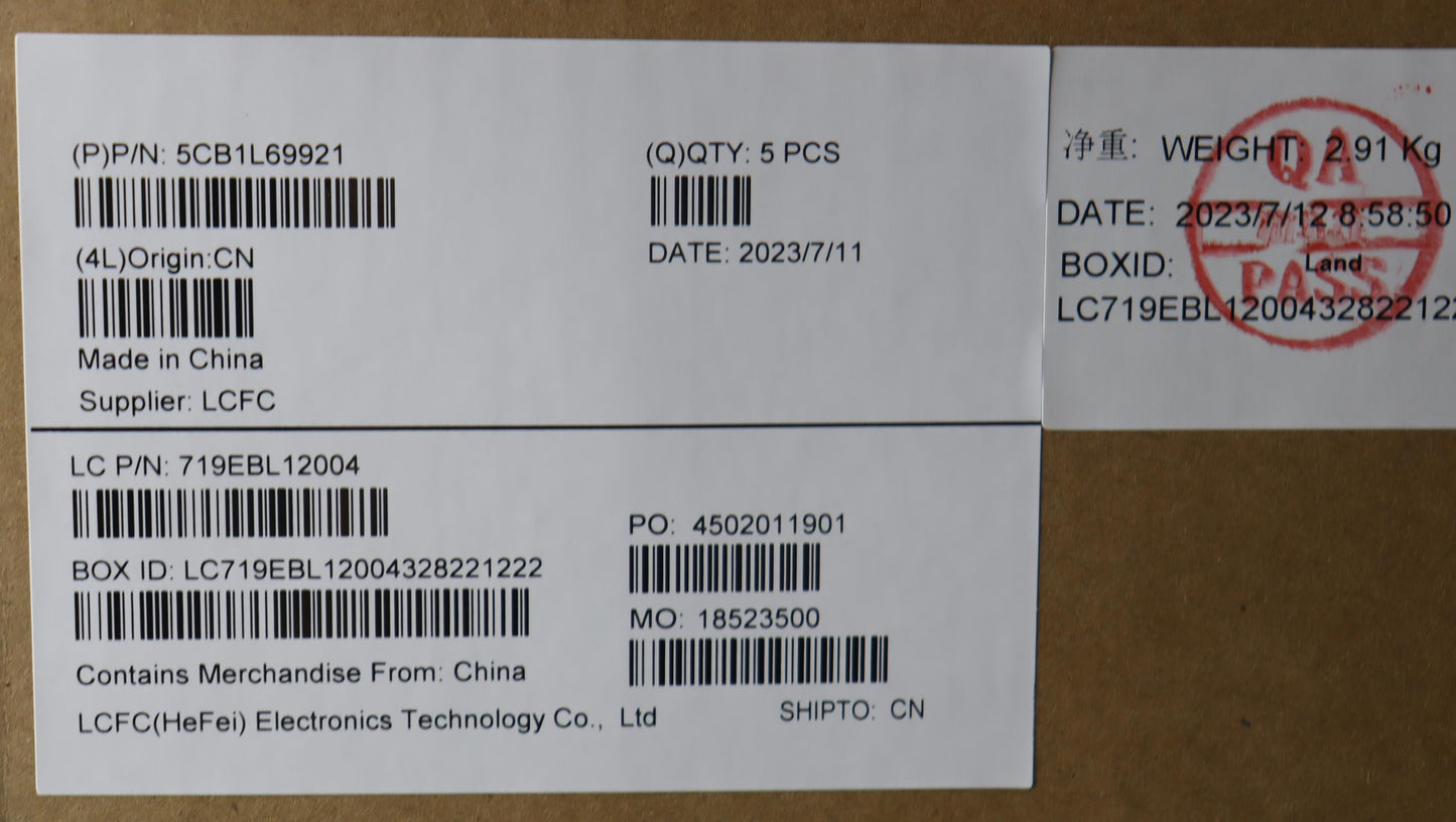 Lenovo Cover Keyboard L82Yq Assy La S - 5CB1L69921