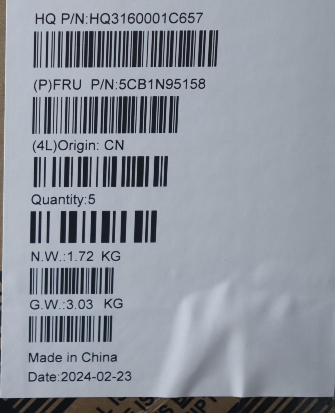 Lenovo Cover Uppercaseasm Usa E - 5CB1N95158