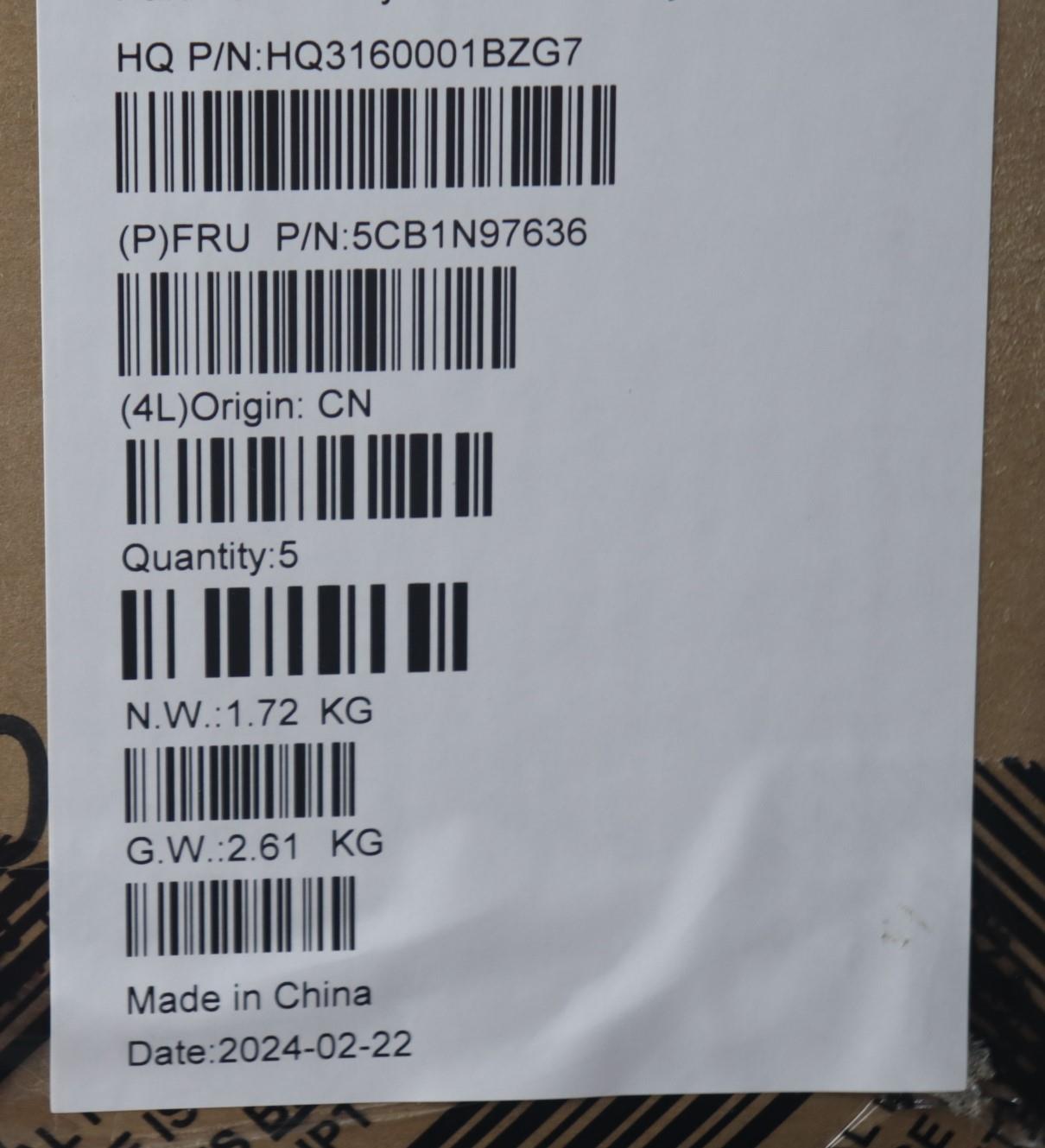 Lenovo Cover Uppercaseasm Usa E - 5CB1N97636