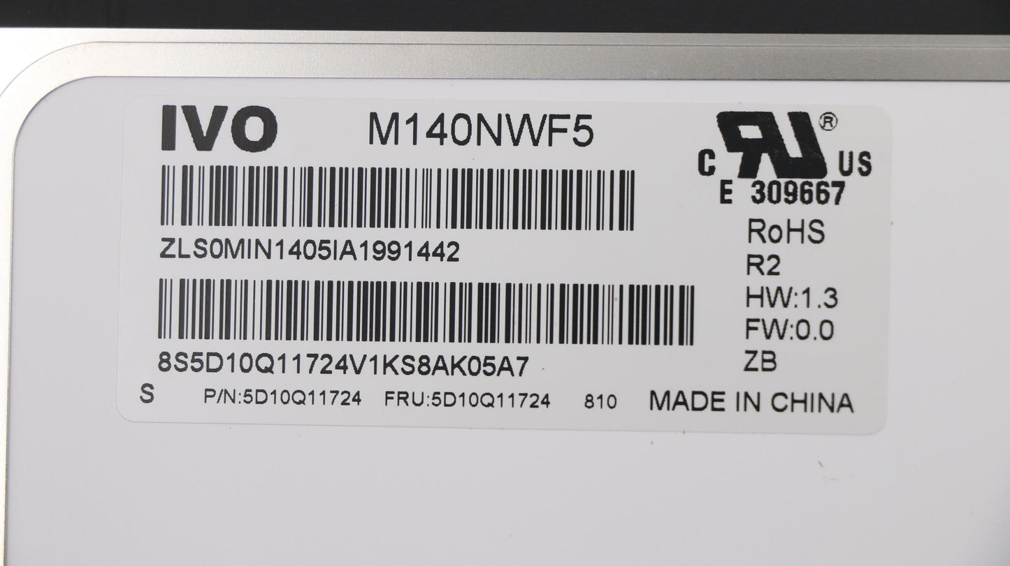 Lenovo 5D10Q11724 Iv M140Nwf5 R2 12 Fhdi Ag S Nb