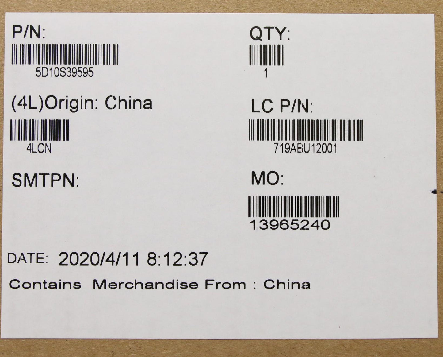 Lenovo LCD Module, 14", FHD, Touch, Glare, IPS - 5D10S39595