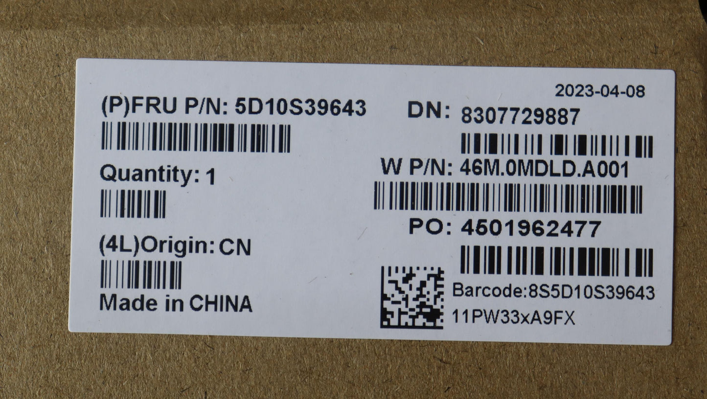 Lenovo 15.6" FHD Touch LCD Module, Glare, IPS, 250 nits, 45% NTSC Color Gamut - 5D10S39643