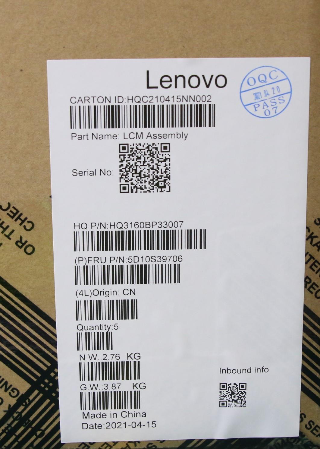 Lenovo Display Lcd Module H 82Km Lcd+ - 5D10S39706