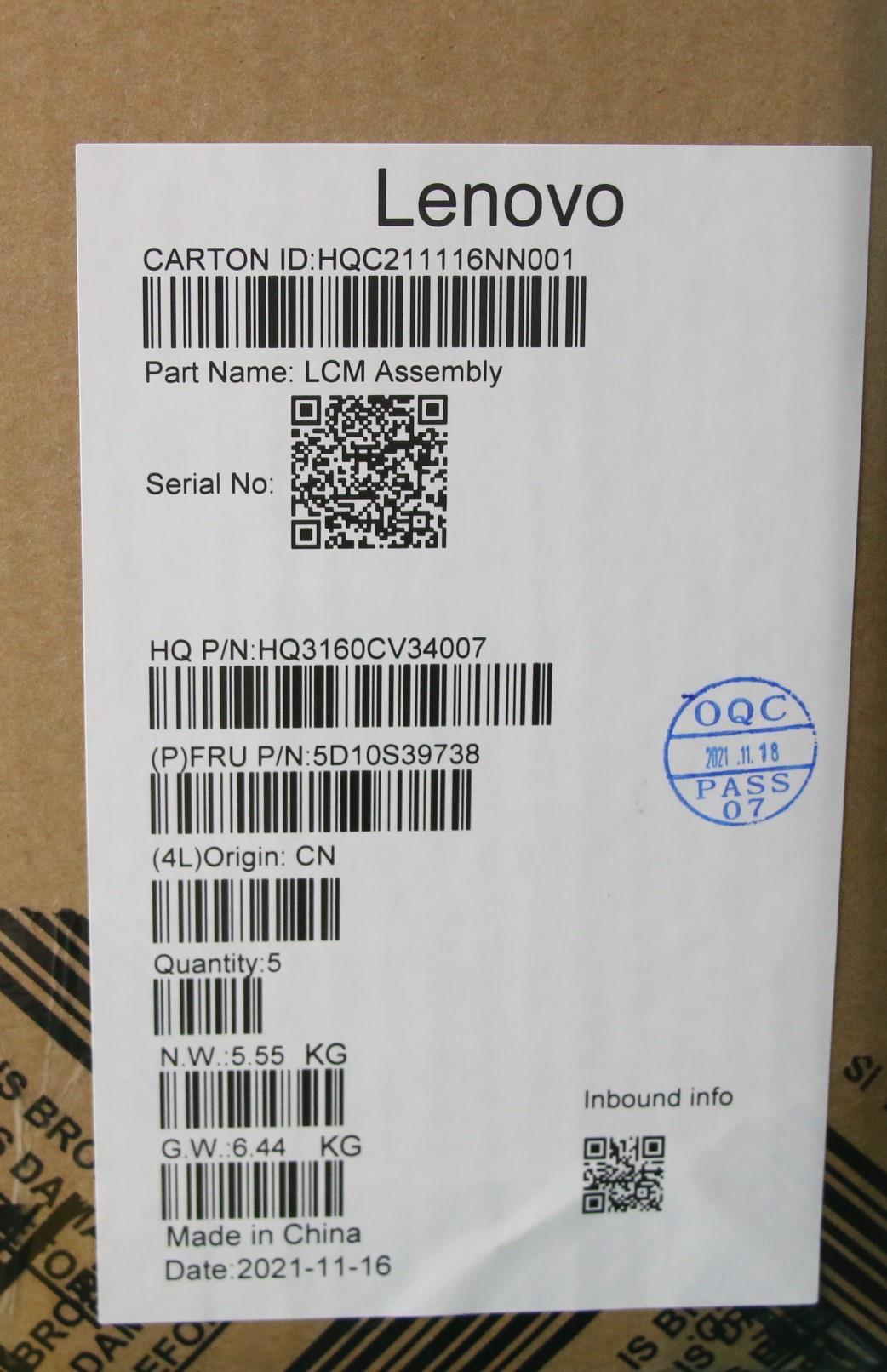 Lenovo Display Lcd Module H82Qqyogadi - 5D10S39738