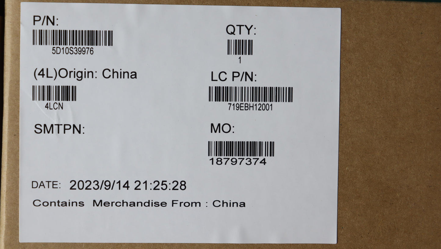 Lenovo LCD Module, 16", 3.2K, Touch, Anti-Glare, IPS, 1200 nits, 100% Adobe & 100% DCI-P3 - 5D10S39976