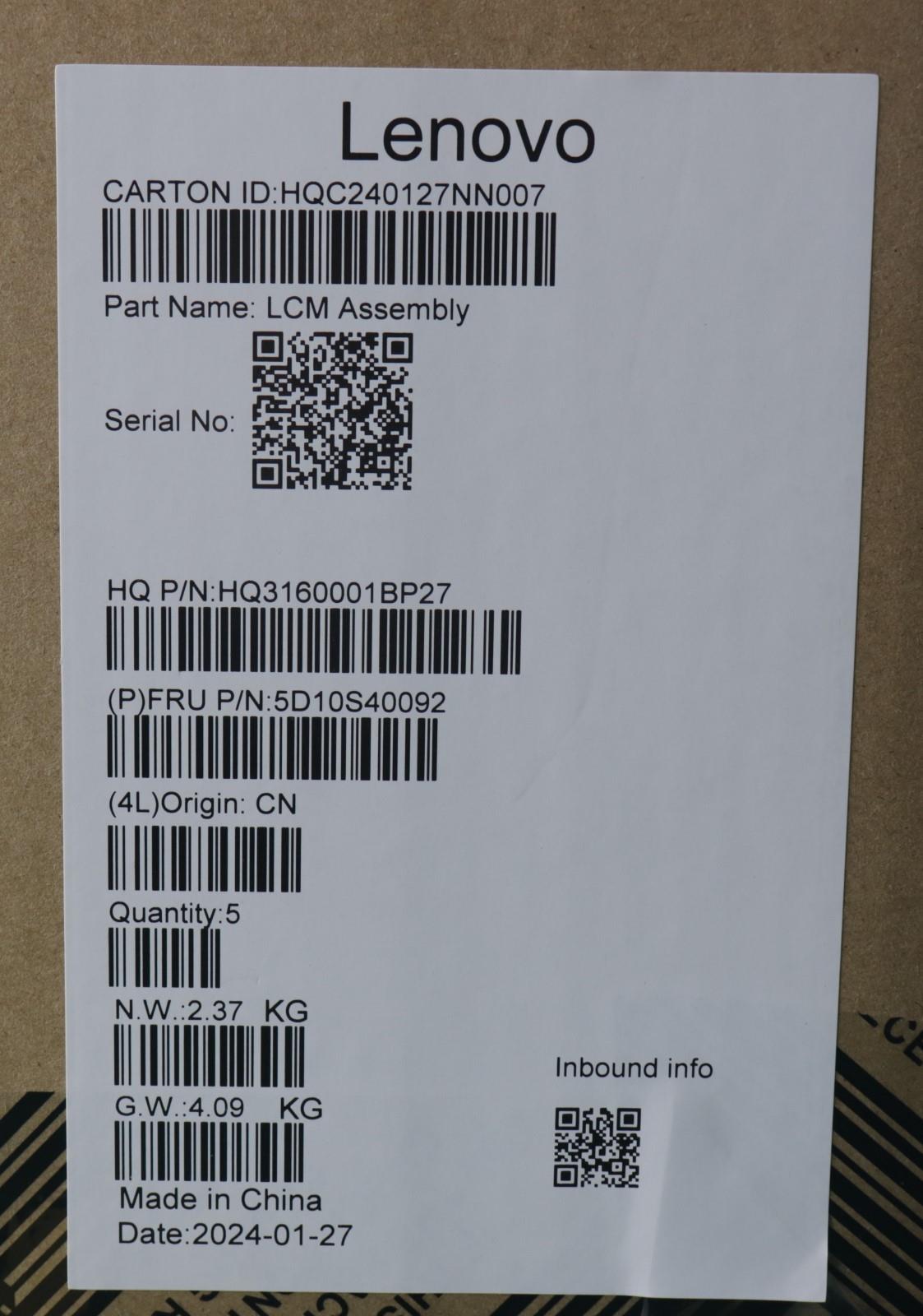 Lenovo Display Hud H 83E3 Touch - 5D10S40092