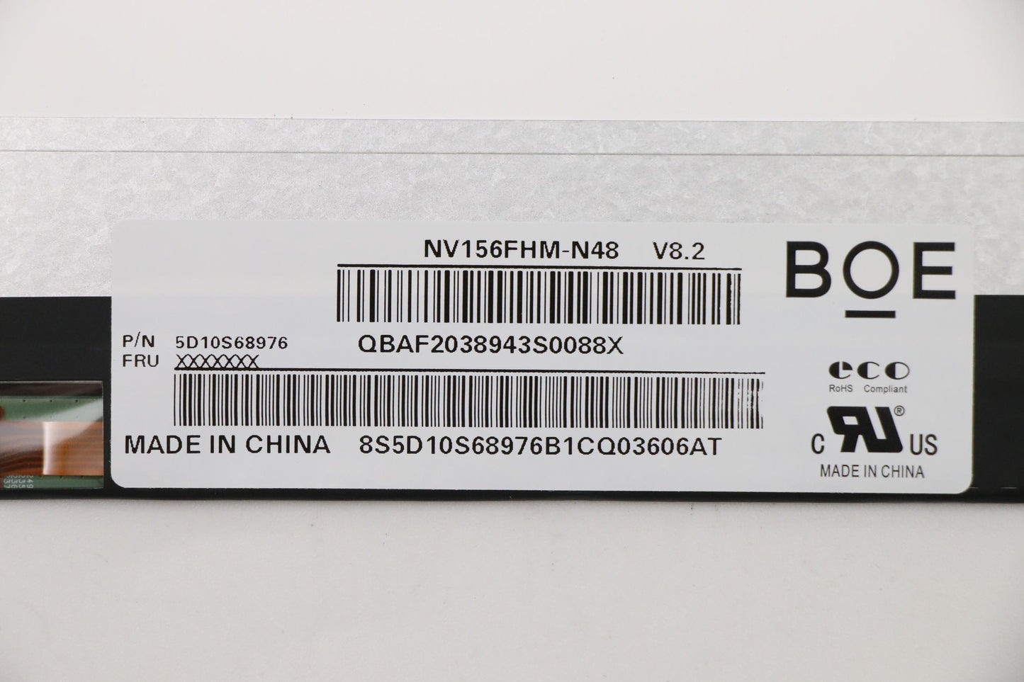 Lenovo - Display BO NV156FHM-N48 V8.2, 15.6", FHD, Anti-Glare, Slim Notebook - 5D10S68976