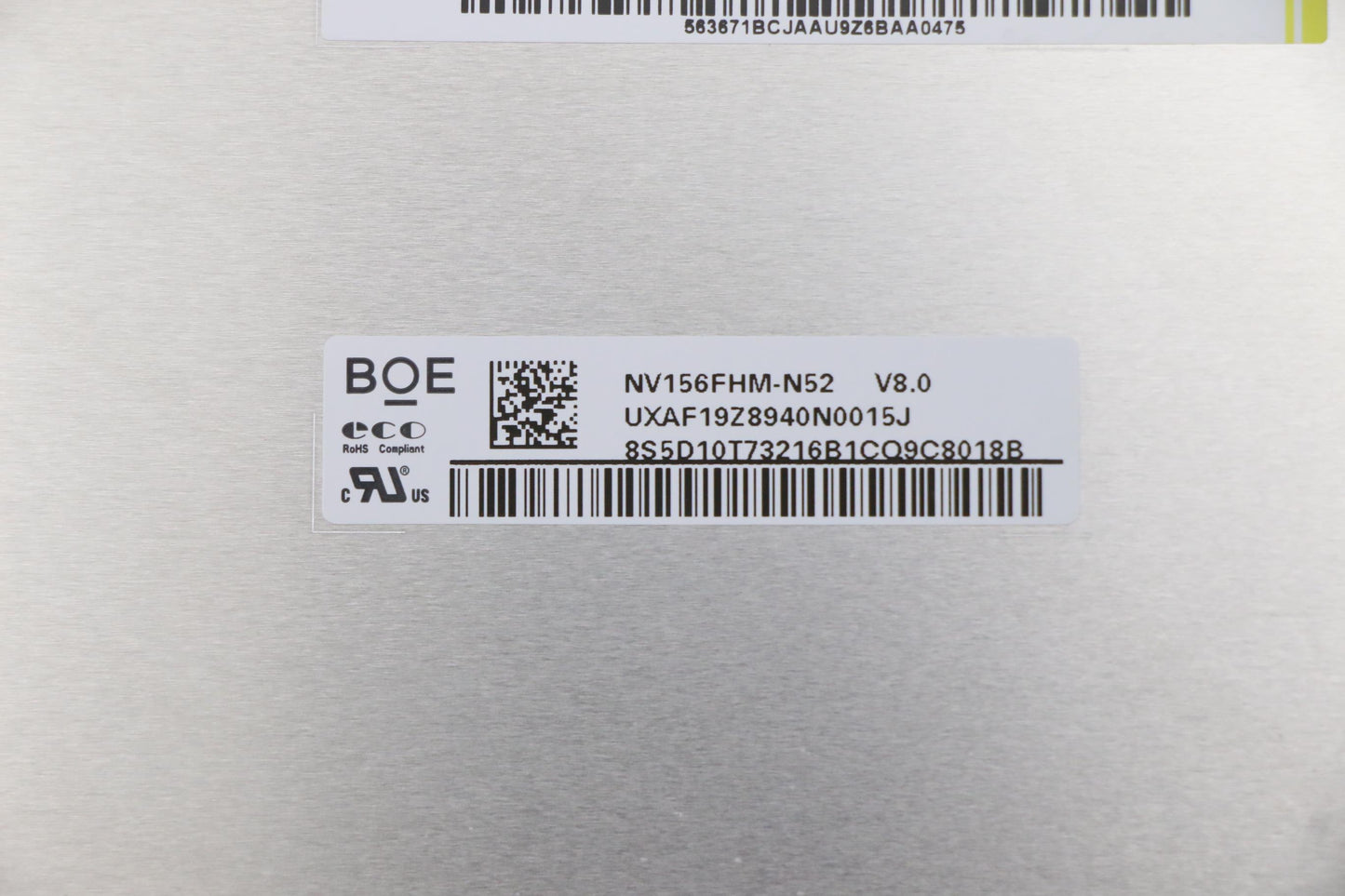 Lenovo 15.6-Inch Display, BO NV156FHM-N52, FHD, Version 8.0 - 5D10T73216