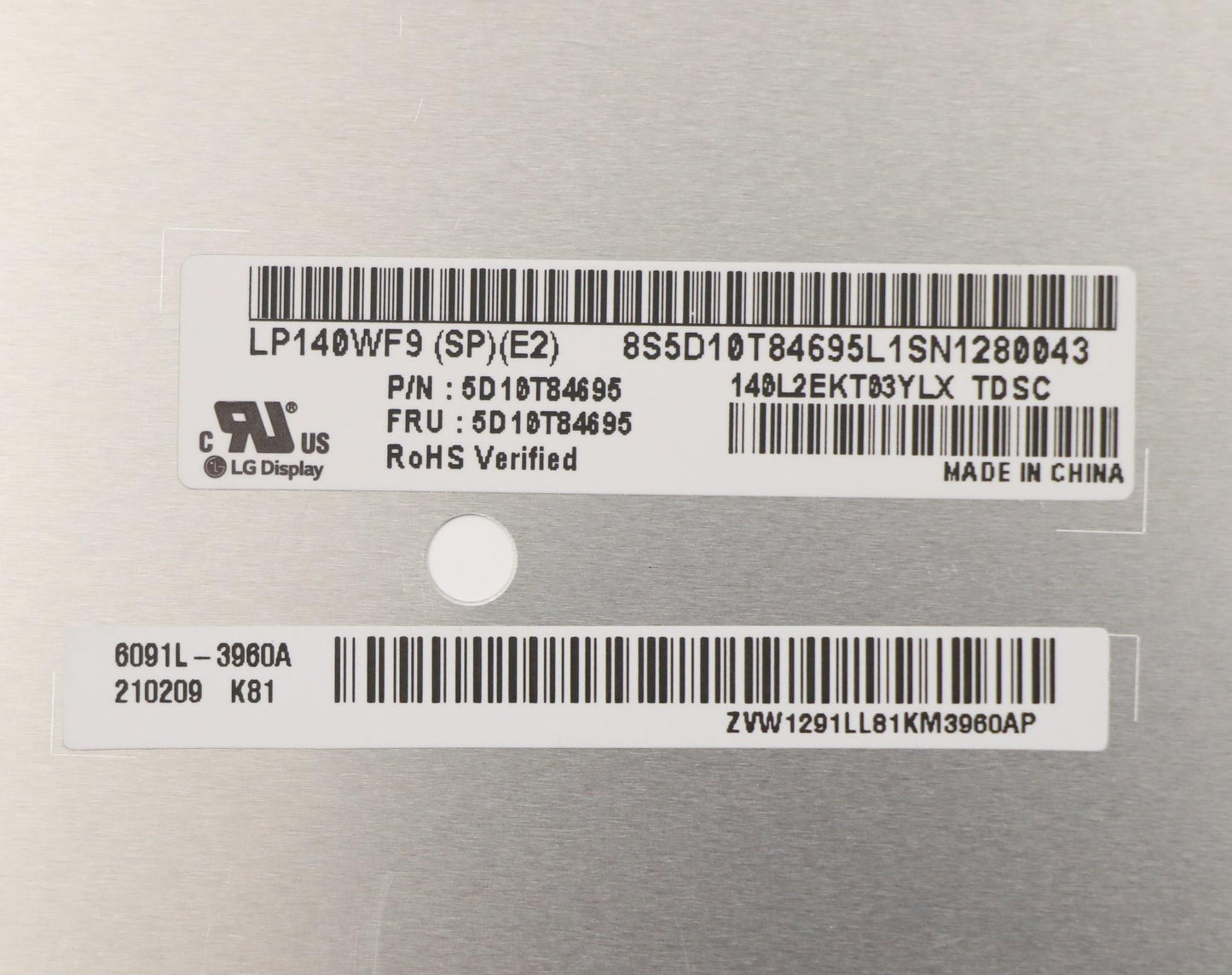 Lenovo Lg Lp140Wf9-Spe2 Fhdi G S Nb - 5D10T84695