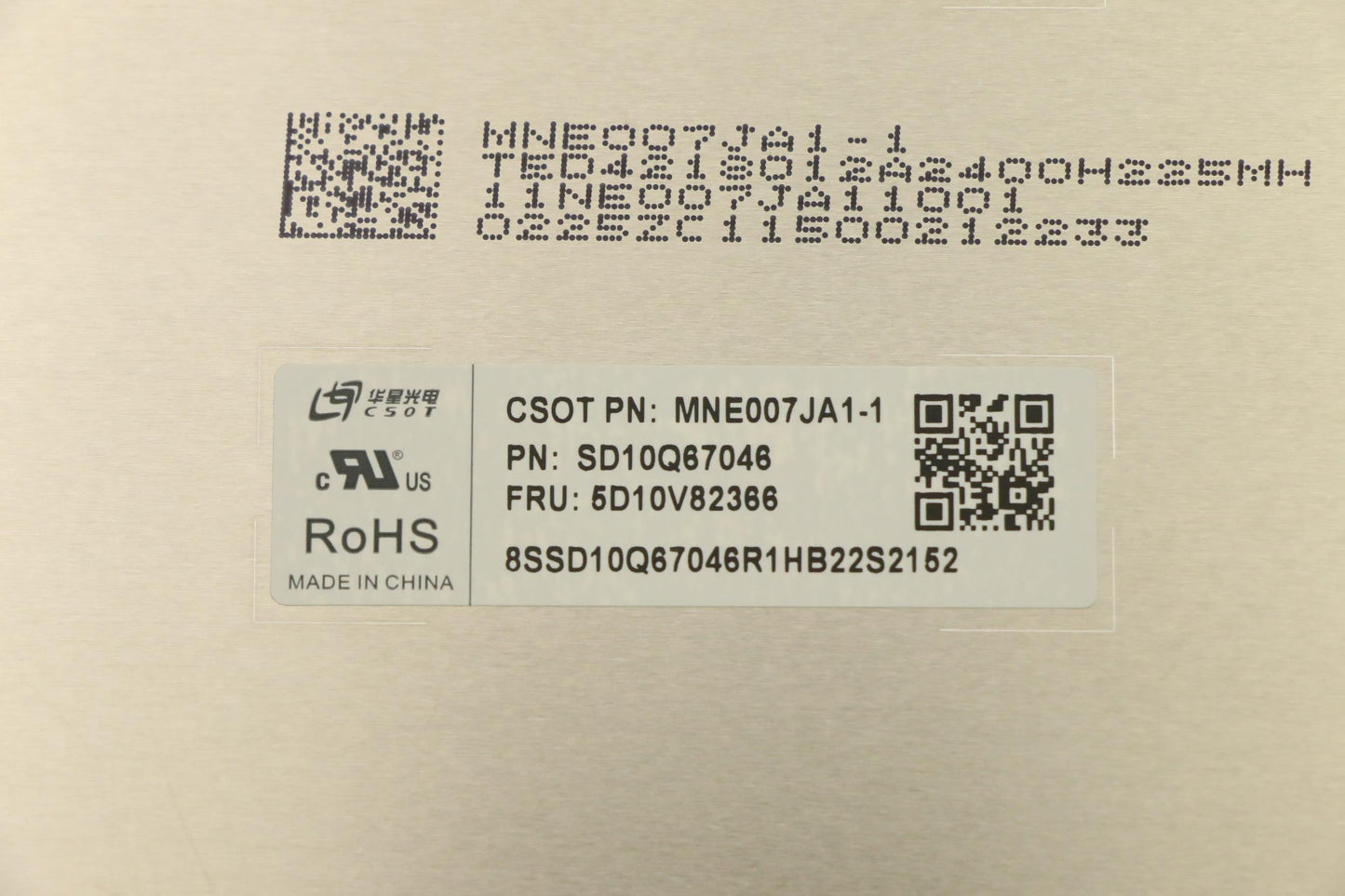 Lenovo DISPLAY, 14", WUXGA, Non-Touch, Anti-Glare, 400nit - 5D10V82366