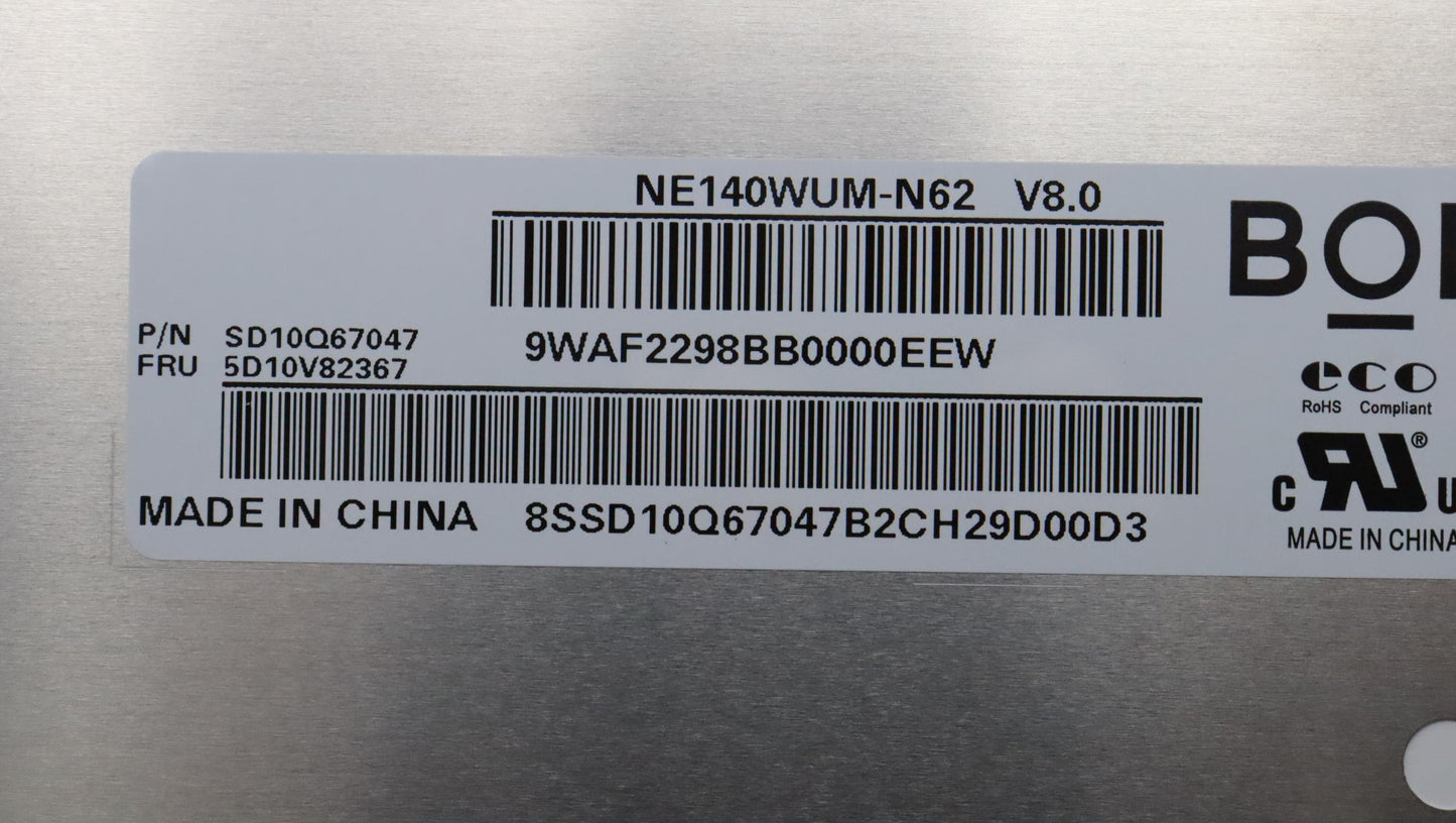 Lenovo 14" WUXGA Display, Non-Touch, Anti-Glare, 400 nits - 5D10V82367