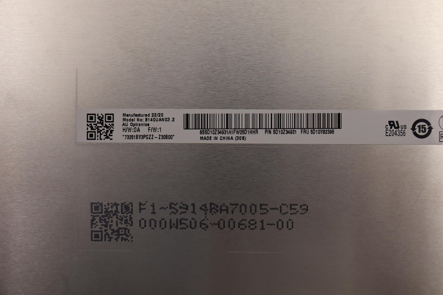 Lenovo - Display, 14", WUXGA, Non-Touch, Anti-Glare, IPS, 300 nits - 5D10V82395