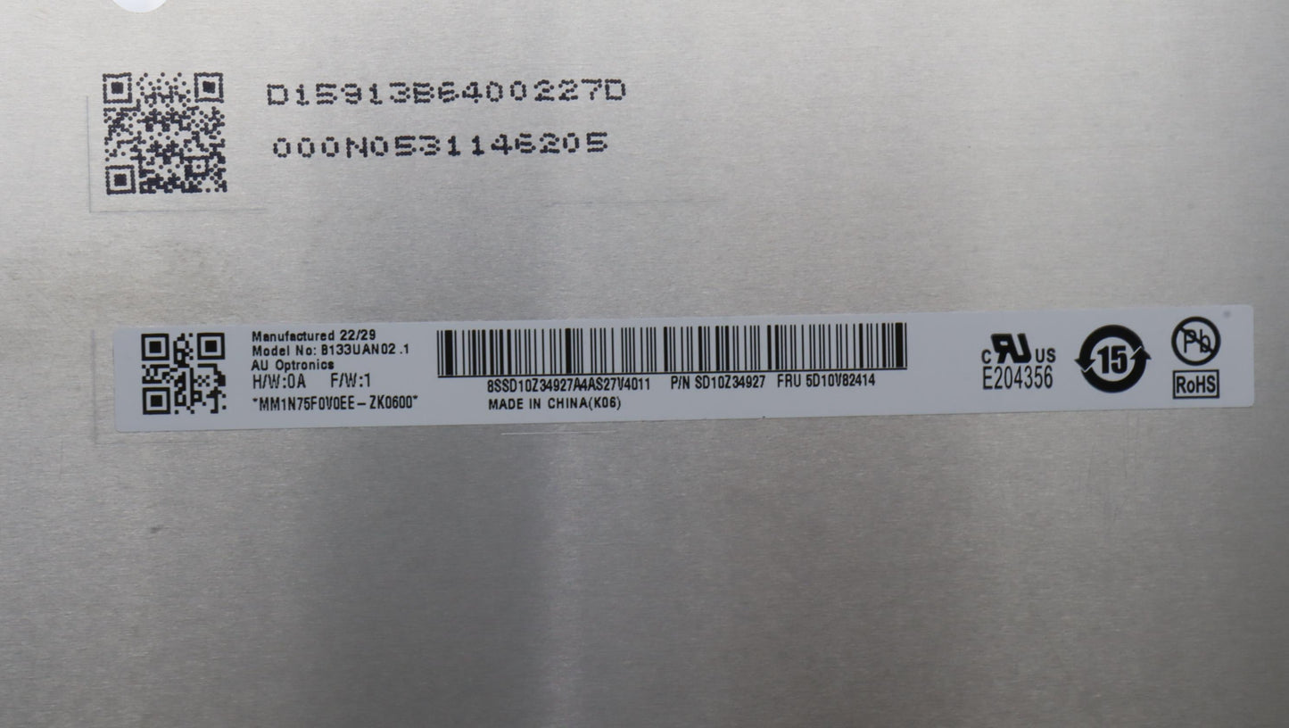 Lenovo Display Auo 133 Wuxga Ag - 5D10V82414