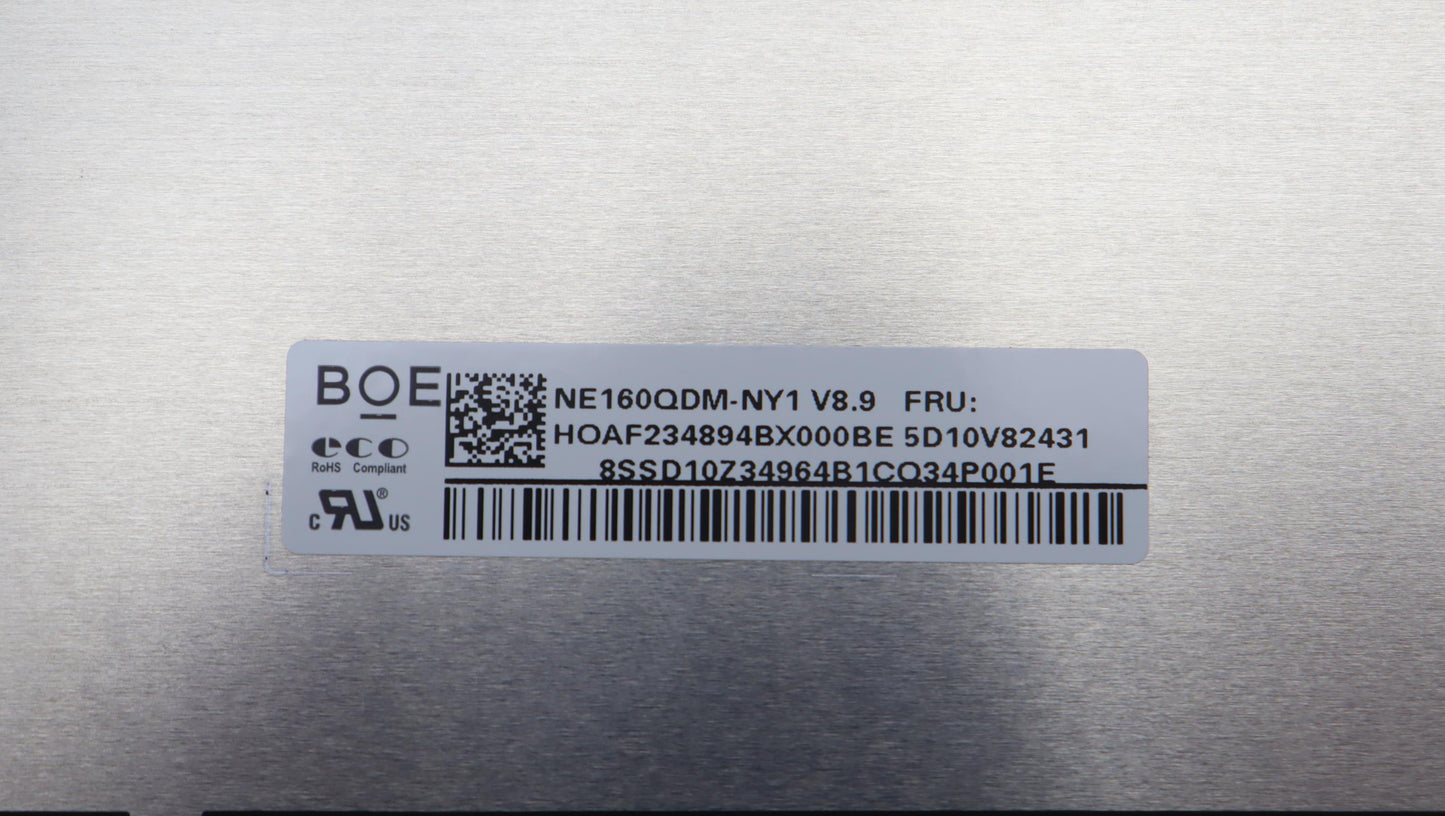 Lenovo Display Boe 160 Wqxga Ips Ag - 5D10V82431
