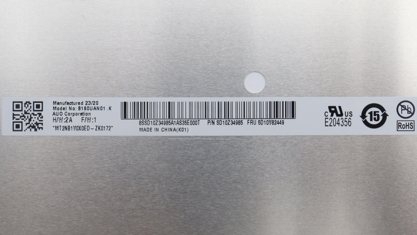 Lenovo Auo 16.0 Wuxga Ips Ag - 5D10V82449
