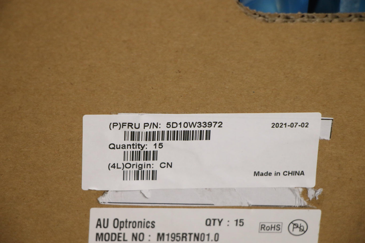 Lenovo Display Auo 19.5W Tn M195Rtn01 - 5D10W33972