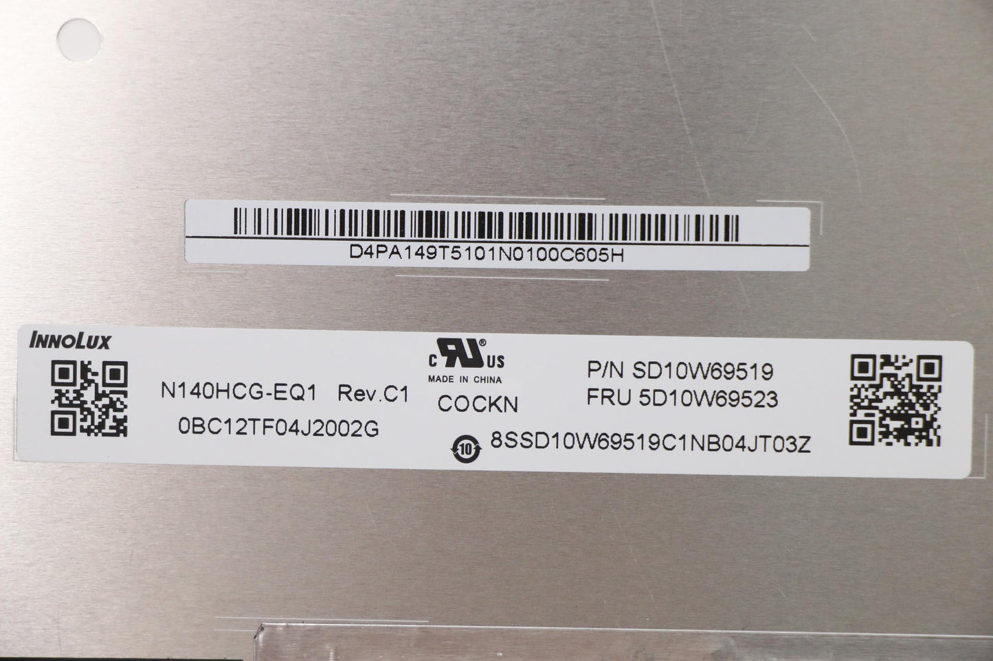 Lenovo 14" FHD Display, Non-Touch, Anti-Glare, IPS, 300 nits, 100% sRGB - 5D10W69523