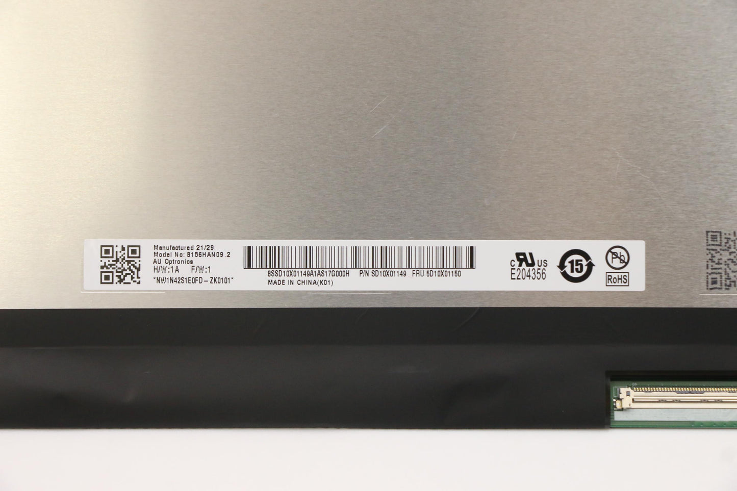 Lenovo Display Fru Au B156Han09.2 Hw - 5D10X01150