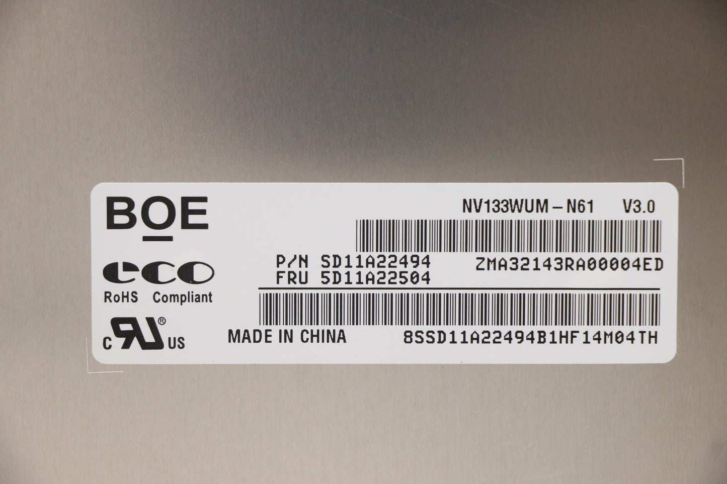 Lenovo Display, 13.3", WUXGA, Non-Touch, Anti-Glare, IPS, 300nit - 5D11A22504