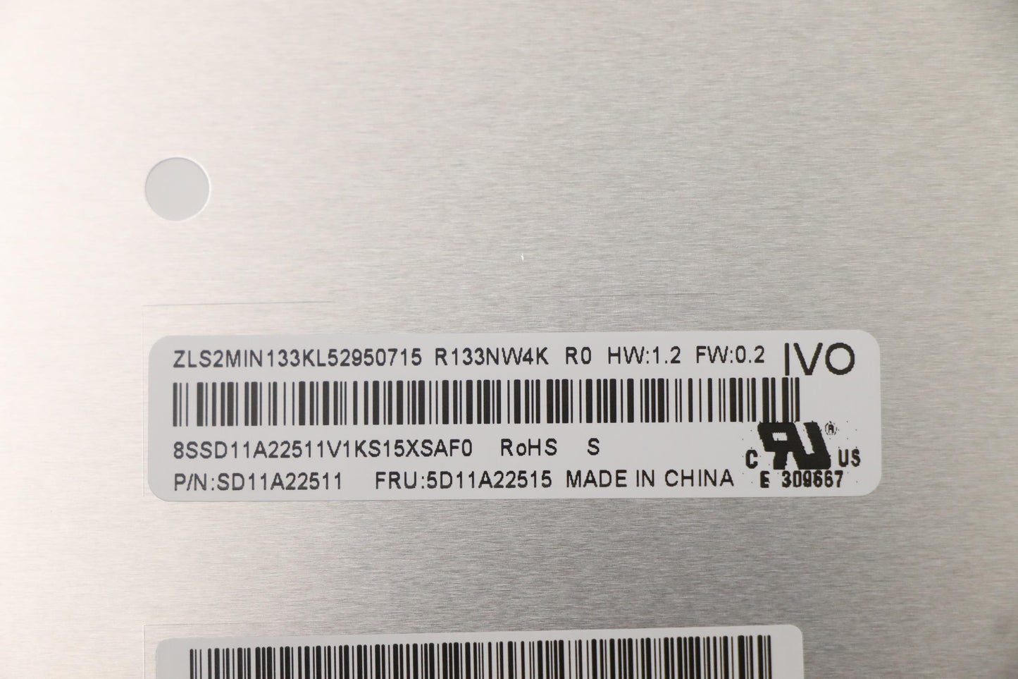 Lenovo 13.3" FHD Display, IVO, Slightly Bent - 5D11A22515