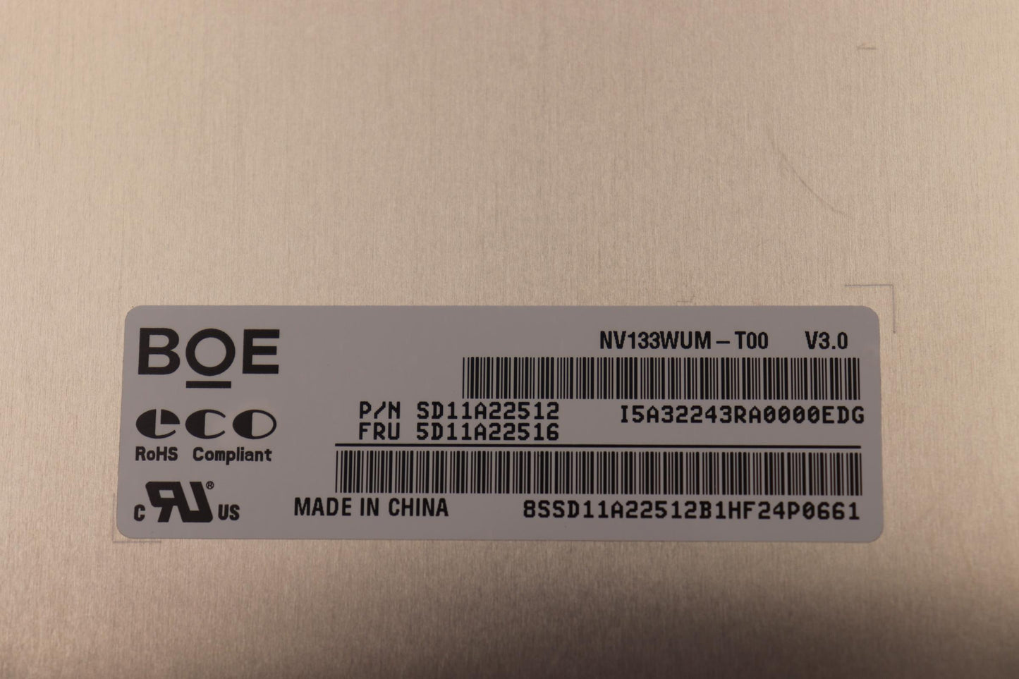 Lenovo - DISPLAY, 13.3", WUXGA, Touch, Anti-Glare, IPS, 300nit, 100% sRGB - 5D11A22516