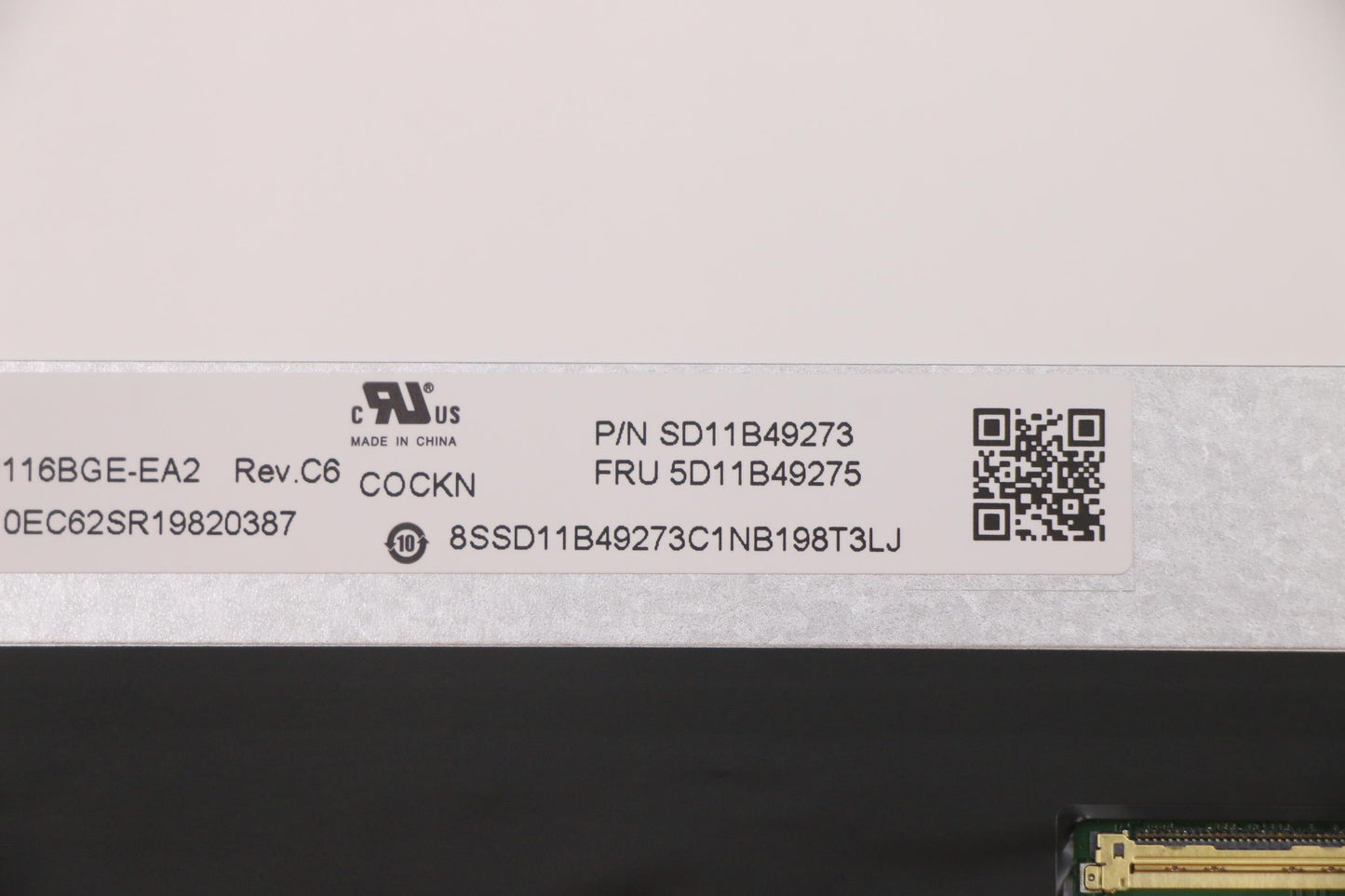 Lenovo 11.6-Inch Display, HD, Non-Touch, Anti-Glare, TN, 250nit, 45% NTSC - 5D11B49275