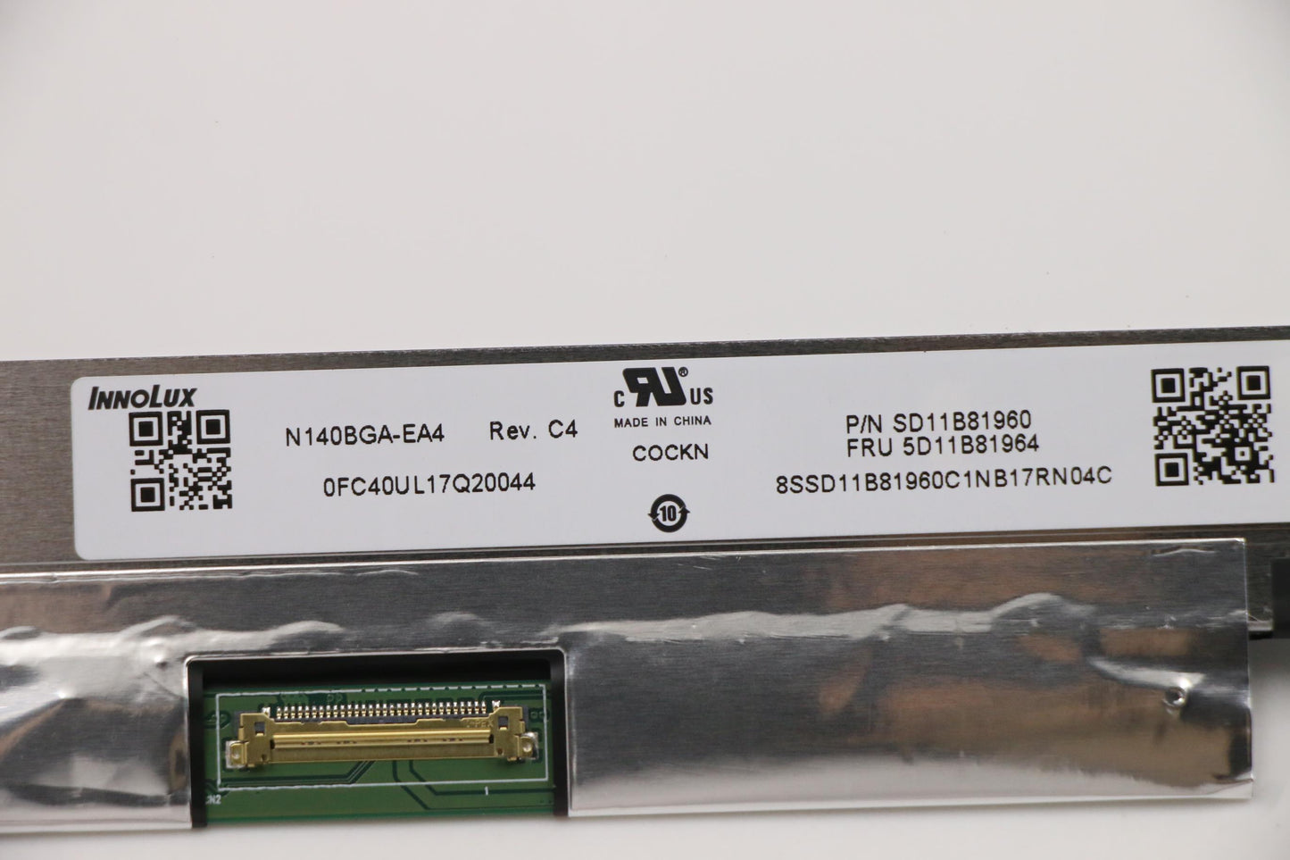 Lenovo 14" HD Display, Non-Touch, Anti-Glare, TN, 220 nits, 45% CG - 5D11B81964