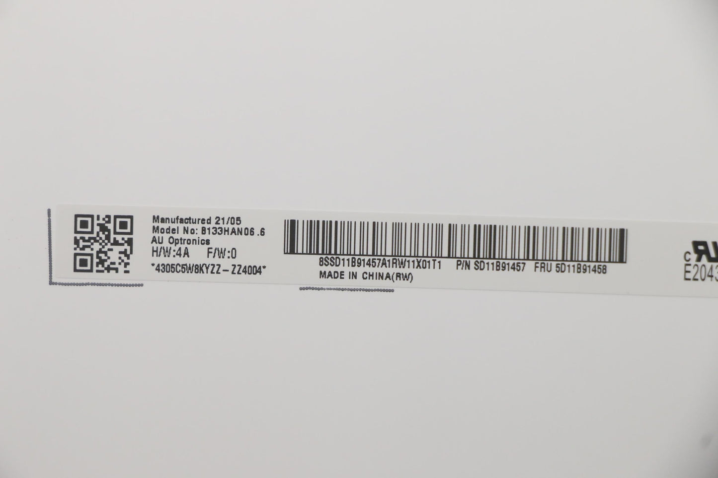 Lenovo DISPLAY, 13.3", FHD, Non-Touch, Anti-Glare, IPS, 250nit, 45% NTSC - 5D11B91458